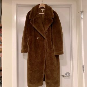 H&M Chocolate Brown Teddy Coat!